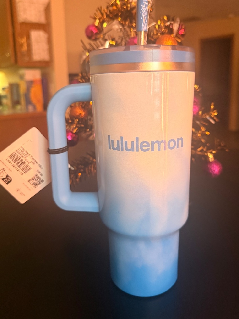 Lululemon Blue 40pz Tumbler